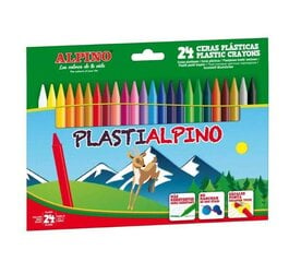 Vaškinės kreidutės Plasti Alpino 1APA000024, 24sp, 8mm kaina ir informacija | Piešimo, tapybos, lipdymo reikmenys | pigu.lt