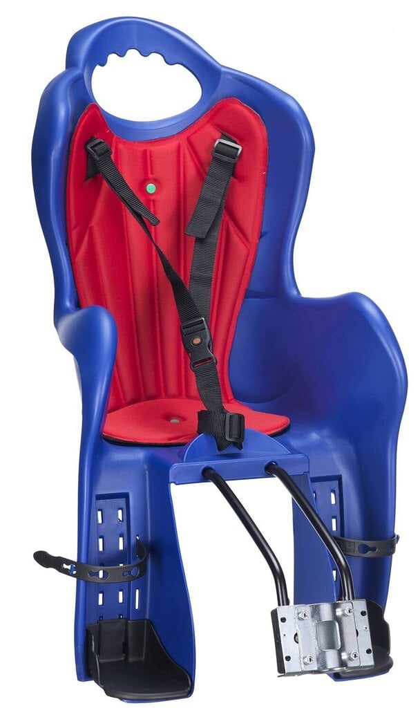 Vaikiška kėdutė ant rėmo HTP Italy Elibas T, mėlyna/raudona kaina ir informacija | Dviračių kėdutės vaikams | pigu.lt