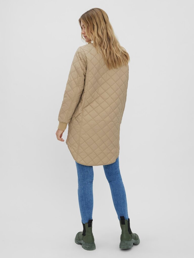 Vero Moda moteriškas paltas, smėlio spalvos kaina ir informacija | Striukės moterims | pigu.lt