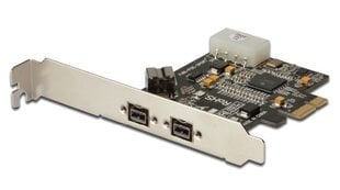 Карта/контроллер Digitus Firewire 800, PCI Exp. 2x доб. 1x внутренний IEEE1394b, 9 контактов, низкопрофильный, чипсет: XIO2213B цена и информация | Джойстики | pigu.lt