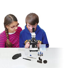 Микроскоп Bresser Junior Biolux SEL 40-1600x, белый, с футляром цена и информация | Телескопы и микроскопы | pigu.lt