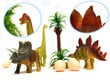 Dinozaurų figūrėlių rinkinys (14 dalių) kaina ir informacija | Lavinamieji žaislai | pigu.lt