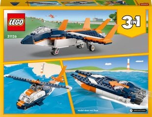 Сверхзвуковой самолёт 31126 LEGO® Creator цена и информация | Конструкторы и кубики | pigu.lt