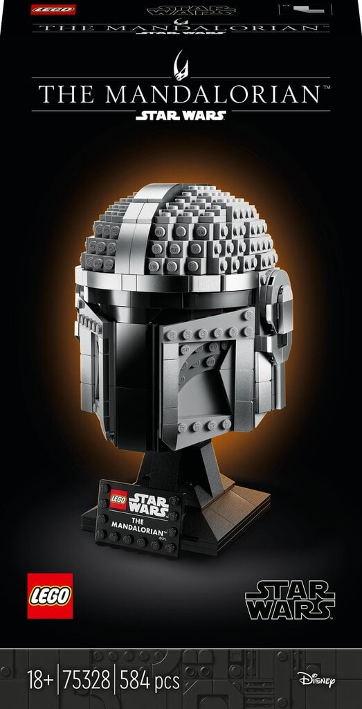 75328 LEGO® Star Wars The Mandalorian šalmas цена и информация | Konstruktoriai ir kaladėlės | pigu.lt