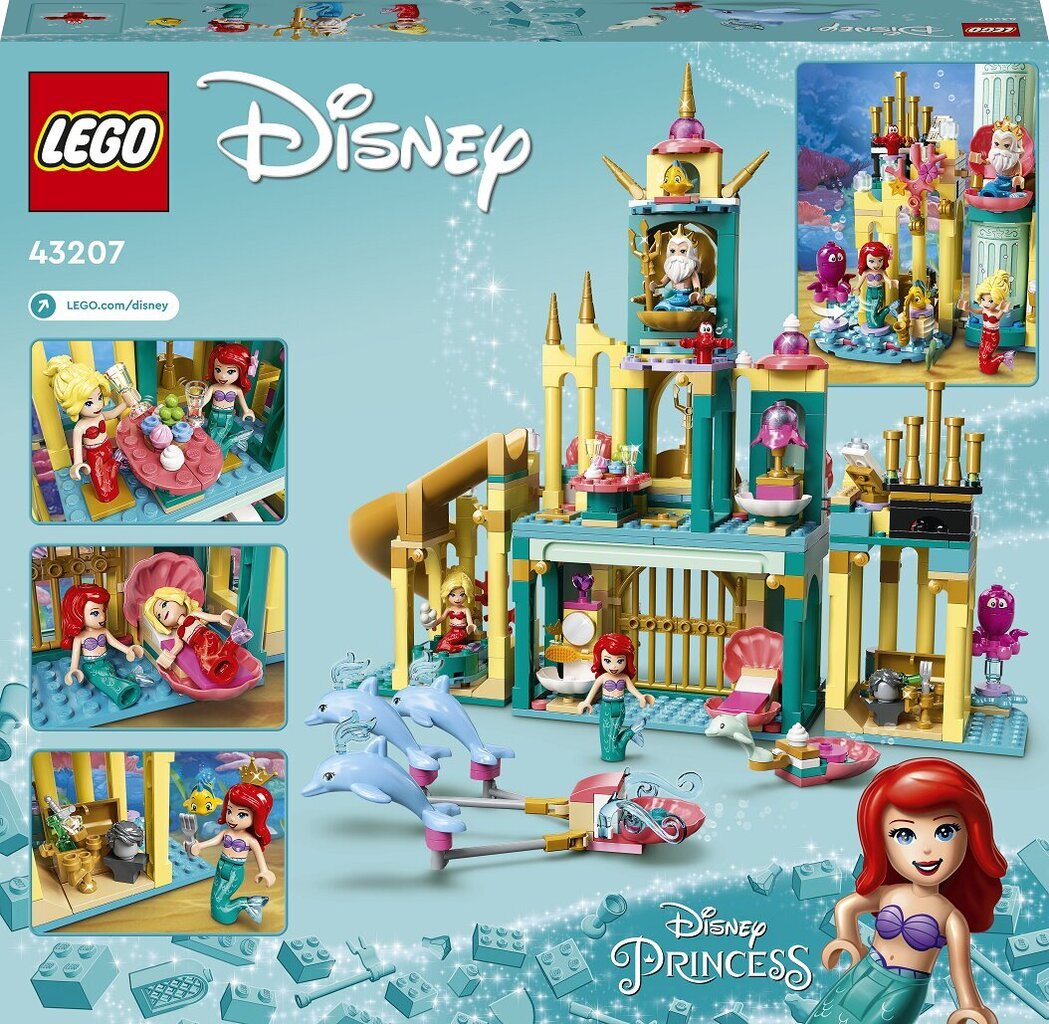 43207 LEGO® | Disney Princess Arielės povandeniniai rūmai kaina ir informacija | Konstruktoriai ir kaladėlės | pigu.lt