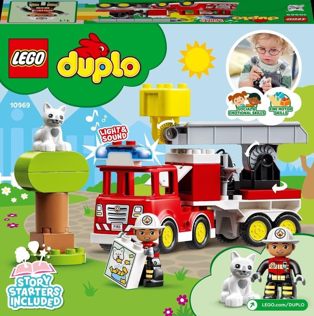 10969 LEGO® DUPLO Town Ugniagesių automobilis kaina ir informacija | Konstruktoriai ir kaladėlės | pigu.lt