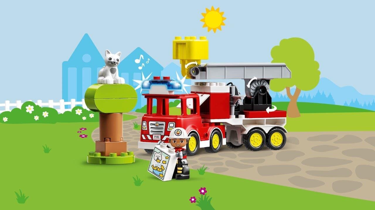 10969 LEGO® DUPLO Town Ugniagesių automobilis цена и информация | Konstruktoriai ir kaladėlės | pigu.lt