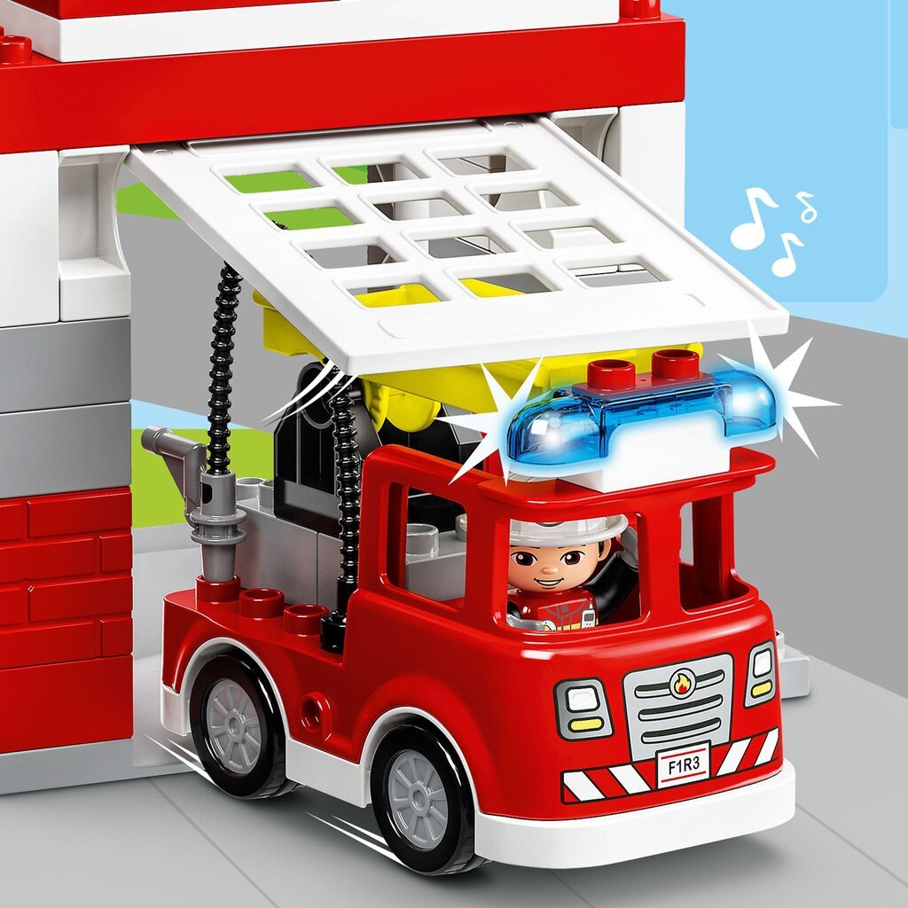 10970 LEGO® DUPLO Gaisrinė ir sraigtasparnis kaina ir informacija | Konstruktoriai ir kaladėlės | pigu.lt