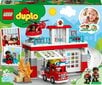 10970 LEGO® DUPLO Gaisrinė ir sraigtasparnis kaina ir informacija | Konstruktoriai ir kaladėlės | pigu.lt