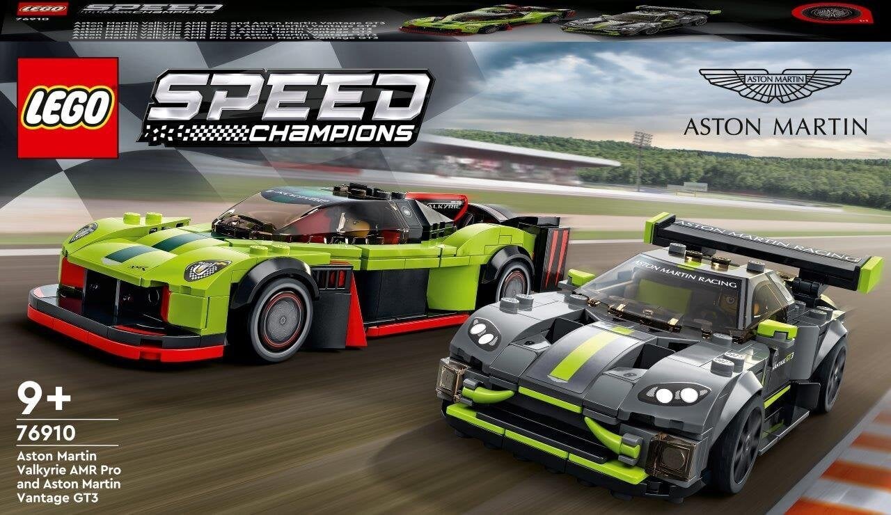 76910 LEGO® Speed Champions Aston Martin Valkyrie AMR Pro ir Aston Martin Vantage GT3 цена и информация | Konstruktoriai ir kaladėlės | pigu.lt