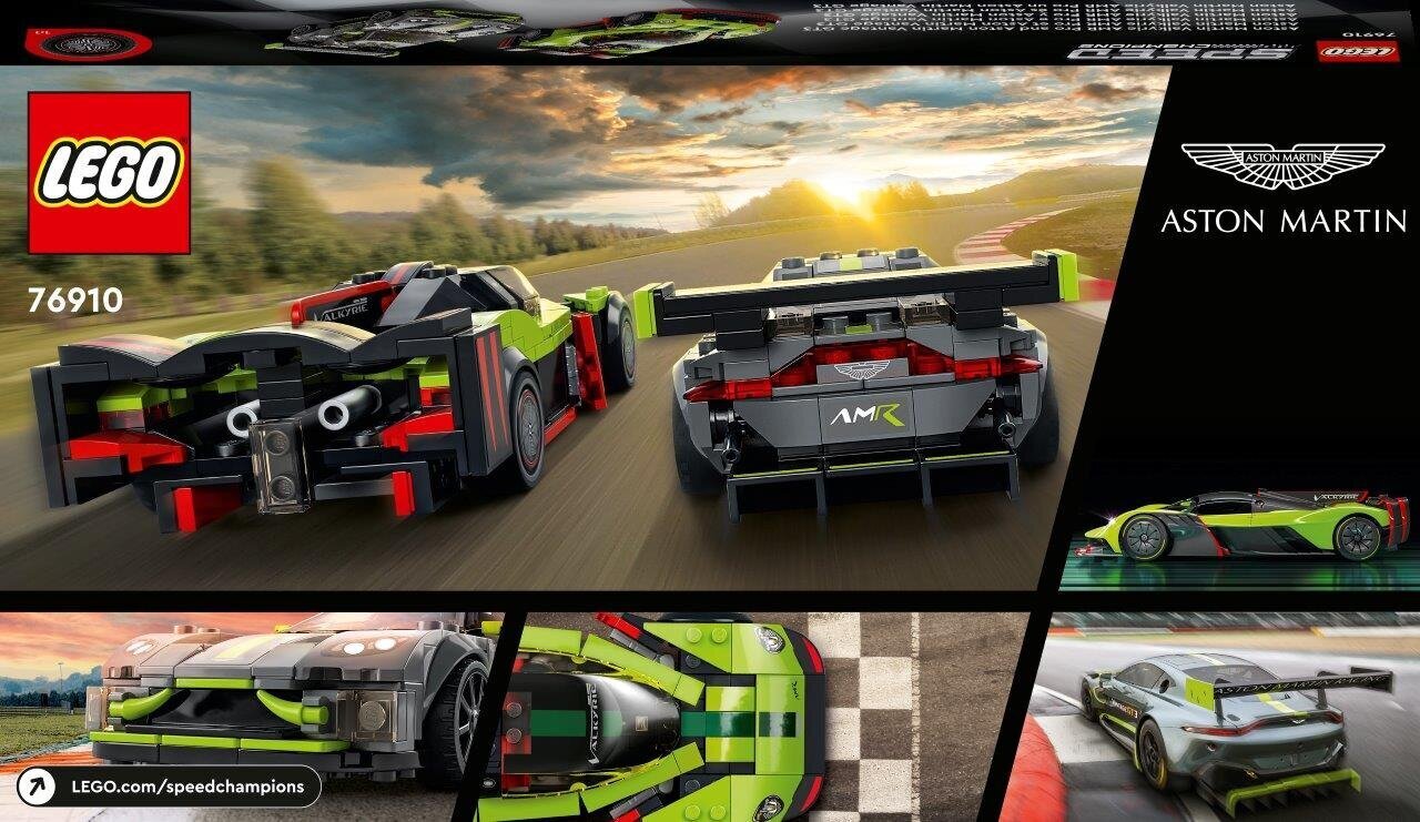 76910 LEGO® Speed Champions Aston Martin Valkyrie AMR Pro ir Aston Martin Vantage GT3 цена и информация | Konstruktoriai ir kaladėlės | pigu.lt