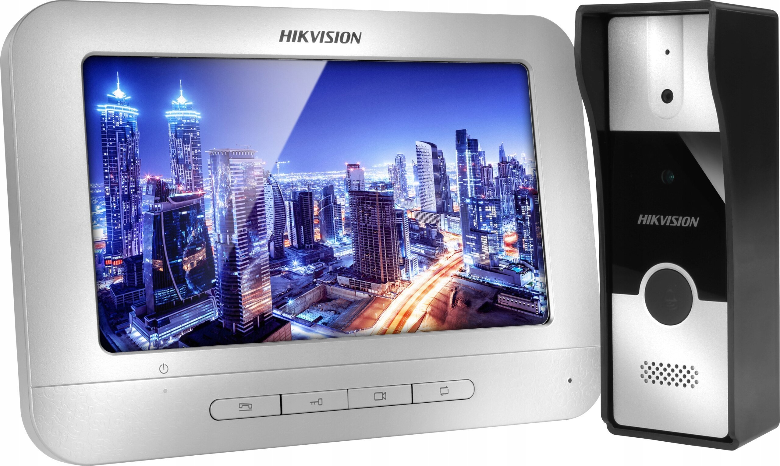 Išmanus durų skambutis su kamera ir 7 "LCD monitorius, HIKVISION DS-KIS202  kaina | pigu.lt