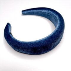 Veliūrinis lankelis, mėlynas цена и информация | Аксессуары для волос | pigu.lt