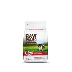 Сухой беззерновой корм Raw Paleo для щенков мелких пород Puppy Mini с говядиной, 2,5 кг цена и информация |  Сухой корм для собак | pigu.lt