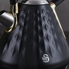 Электрический чайник Swan SK14080BLKN, 1,7 л, 3000 Вт, Черный цена и информация | Электрочайники | pigu.lt