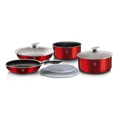 9 piece cookware set BERLINGER HAUS BH/6145l, red цена и информация | Кастрюли, скороварки | pigu.lt