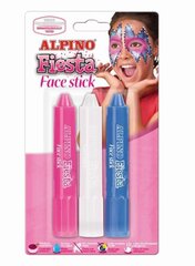 Мелки для грима Alpino Fiesta girls, 3 цвета цена и информация | Карнавальные костюмы | pigu.lt
