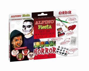 Набор для грима Alpino Fiesta Horror, 6 цветов x 5г цена и информация | Карнавальные костюмы | pigu.lt