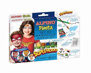 Набор для грима Alpino Fiesta Super Heroes, 6 цветов x 5г цена и информация | Карнавальные костюмы | pigu.lt