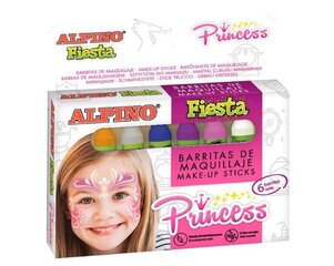 Мелки для грима Alpino Fiesta Princess, 6 цветов цена и информация | Карнавальные костюмы | pigu.lt