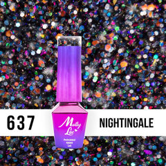 Gelinis nagų lakas Molly Lac - Spotlight Nightingale Nr 637, 5ml kaina ir informacija | Nagų lakai, stiprintojai | pigu.lt