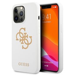 Guess GUHCP13LLS4GGWH skirtas Apple iPhone 13 Pro / 13 6.1", baltas kaina ir informacija | Telefono dėklai | pigu.lt