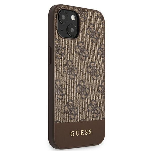 Guess GUHCP13SG4GLBR, skirtas iPhone 13 mini, rudas kaina ir informacija | Telefono dėklai | pigu.lt