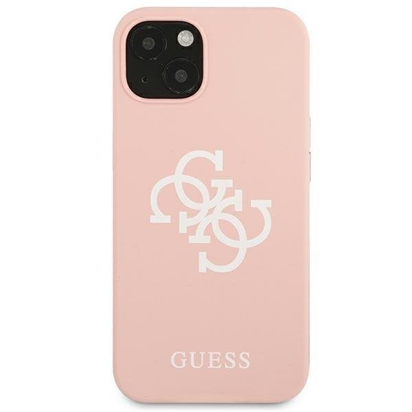 Guess GUHCP13SLS4GWPI, skirtas iPhone 13 mini, rožinis kaina ir informacija | Telefono dėklai | pigu.lt