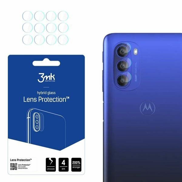 3MK kameros apsauga skirta Motorola Moto G51 5G kaina ir informacija | Apsauginės plėvelės telefonams | pigu.lt