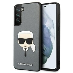 Originalus dėklas Karl Lagerfeld Saffiaono Ikonik, skirtas Samsung Galaxy S21 FE, sidabrinis kaina ir informacija | Telefono dėklai | pigu.lt