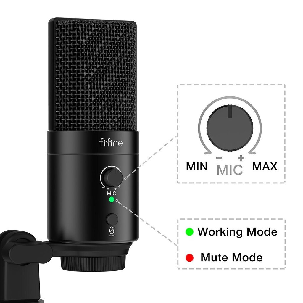 Fifine x Dele K683B USB kaina ir informacija | Mikrofonai | pigu.lt