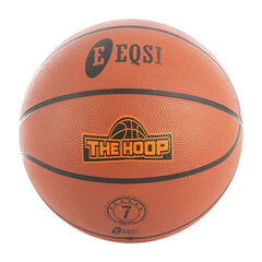 Баскетбольный мяч Eqsi 40002, коричневый, №7, кожа цена и информация | Баскетбольные мячи | pigu.lt