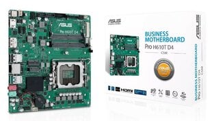 Asus Pro H610T D4-CSM, Mini ITX, LGA1700, DDR4 kaina ir informacija | Pagrindinės plokštės | pigu.lt