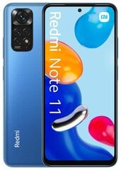 Xiaomi Redmi Note 11 Dual SIM 4/128GB,MZB0AO3EU Twilight Blue цена и информация | Мобильные телефоны | pigu.lt