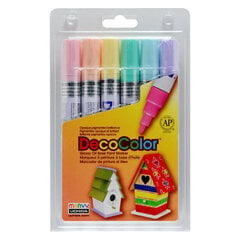 Markeriai įvairių paviršių dekoravimui Marvy Decocolor Paint Marker Broad #300-6B Pastel, 6 vnt. kaina ir informacija | Piešimo, tapybos, lipdymo reikmenys | pigu.lt