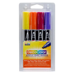 Akriliniai markeriai Marvy Decocolor Acrylic #315-4E Bright, 4 vnt. kaina ir informacija | Piešimo, tapybos, lipdymo reikmenys | pigu.lt