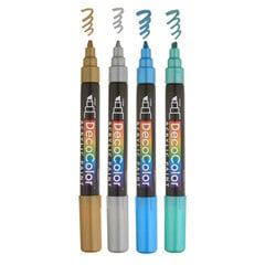 Akriliniai markeriai Marvy Decocolor Acrylic #315-4M Metalic, 4 vnt. kaina ir informacija | Piešimo, tapybos, lipdymo reikmenys | pigu.lt