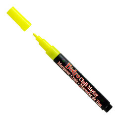 Kreidinis markeris Marvy Bistro Chalk Marker plonu antgaliu, #482 Fluo Yellow, 1 vnt. цена и информация | Принадлежности для рисования, лепки | pigu.lt