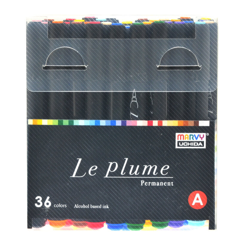 Permanentiniai markeriai teptukiniu antgaliu Le Plume Permanent #3000-36A, 36 vnt. цена и информация | Piešimo, tapybos, lipdymo reikmenys | pigu.lt