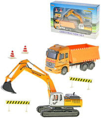 Sunkvežimis 17 cm + Ekskavatorius 22 cm LED + Garsas kaina ir informacija | Žaislai berniukams | pigu.lt