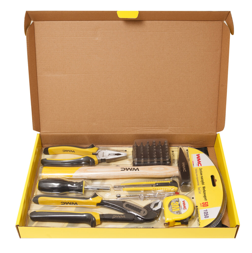 Įrankių rinkinys 50 dalių, WMC tools, 1050 цена и информация | Mechaniniai įrankiai | pigu.lt