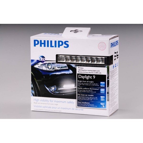 Philips dienos žibintai LED Daylight 9, 12831 цена и информация | Automobilių lemputės | pigu.lt