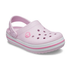 Crocs™ šlepetės vaikams Crocband Clog Kid's, rožinės kaina ir informacija | Šlepetės, kambario avalynė vaikams | pigu.lt