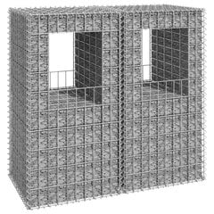 Gabionų krepšių kolonos, 2vnt., 50x50x100cm, geležis kaina ir informacija | Tvoros ir jų priedai | pigu.lt