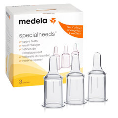 Запасные соски Medela SpecialNeeds, 3 шт. цена и информация | Бутылочки и аксессуары | pigu.lt