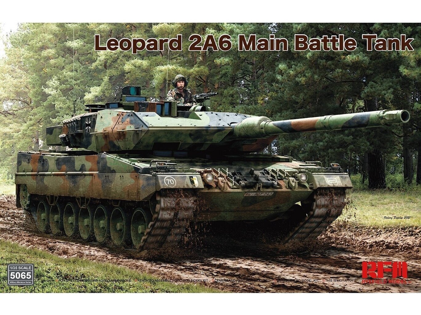 Сборная пластиковая модель Rye Field Model - Leopard 2A6 Main Battle Tank,  1/35, RFM-5065 цена | pigu.lt