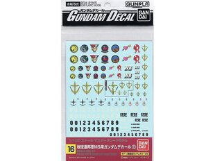 Lipdukai konstruktoriams Bandai Gundam Decal No.16 for MG 1/100 MS EFSF Multiuse kaina ir informacija | Konstruktoriai ir kaladėlės | pigu.lt