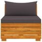 Keturvietė sodo sofa su pagalvėlėmis, akacijos medienos masyvas kaina ir informacija | Lauko baldų komplektai | pigu.lt