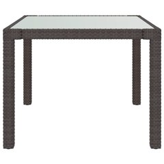 Sodo stalas, rudas, 90x90x75 cm kaina ir informacija | Lauko stalai, staliukai | pigu.lt