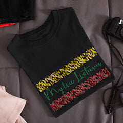 Moteriški marškinėliai "Meilė Lietuvai" kaina ir informacija | Originalūs marškinėliai | pigu.lt